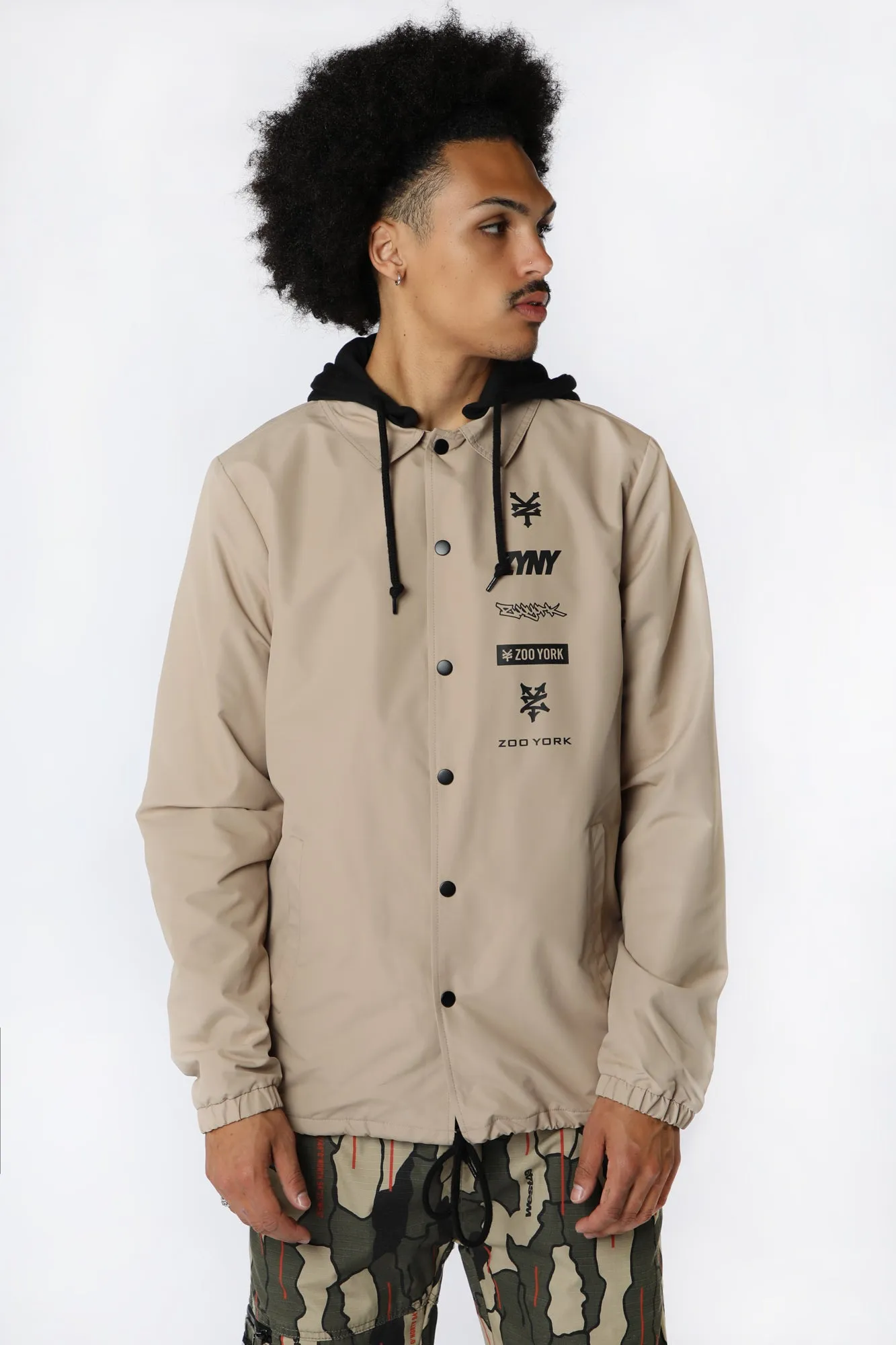 Zoo York Mens Multi Logo Coach Jacket